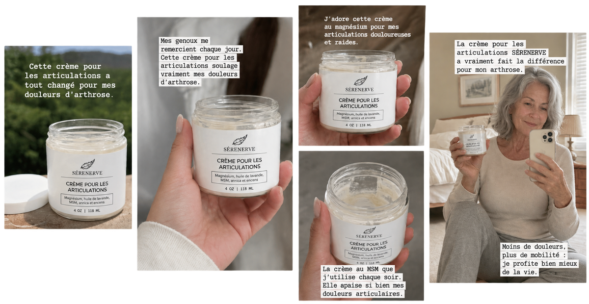 Résultats clients avec la crème Sérenerve ™