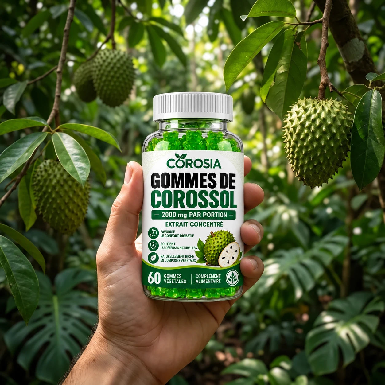 Flacon de gommes au corossol