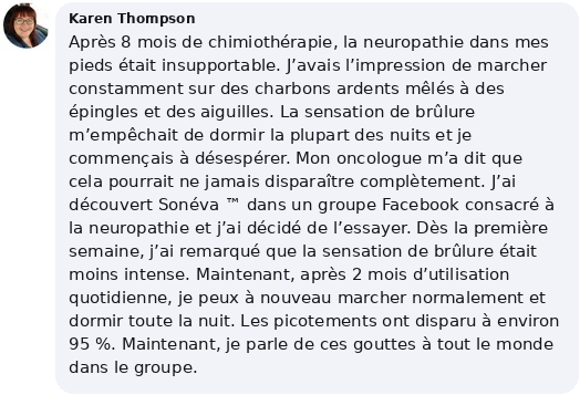 Commentaire Facebook d'un client Sonéva