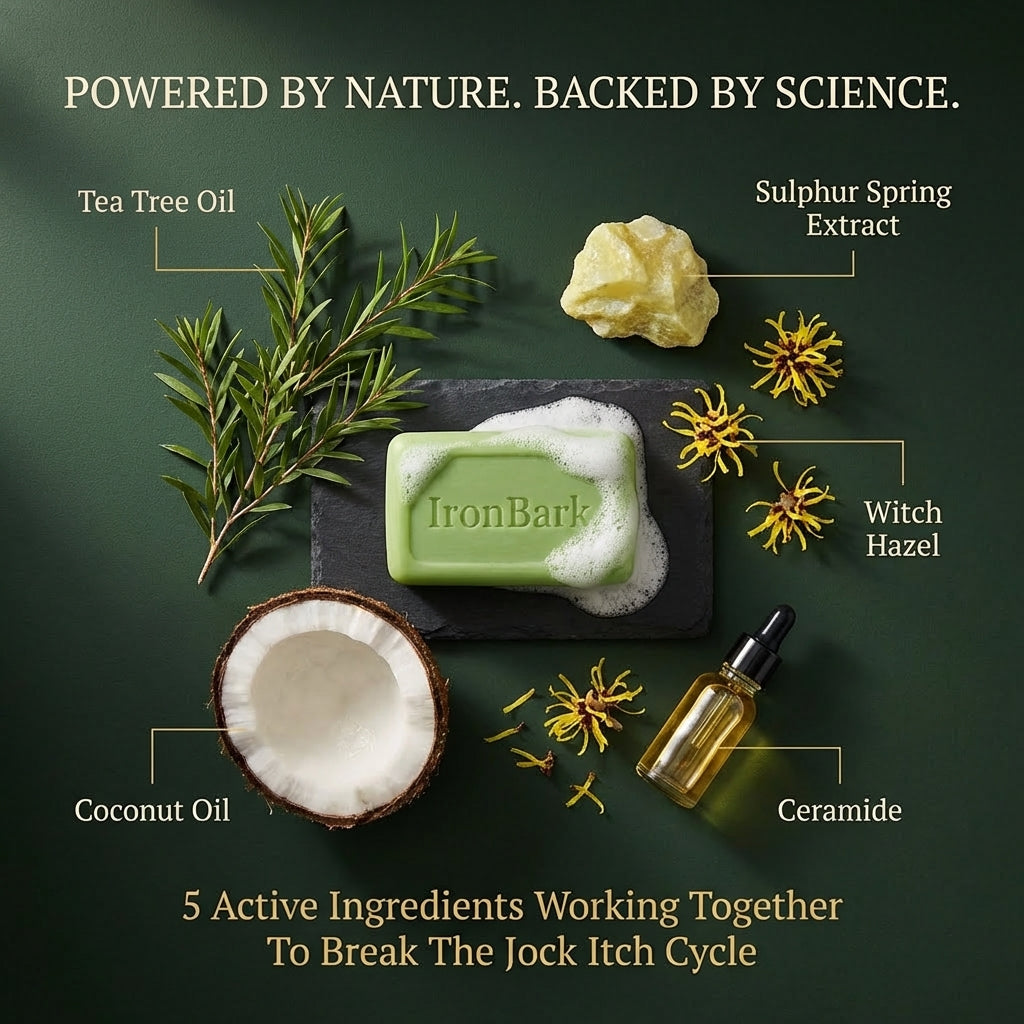Savon antifongique naturel Écorce Pure™ à la surface texturée brun foncé, conçu pour la santé et l'hygiène de la peau.