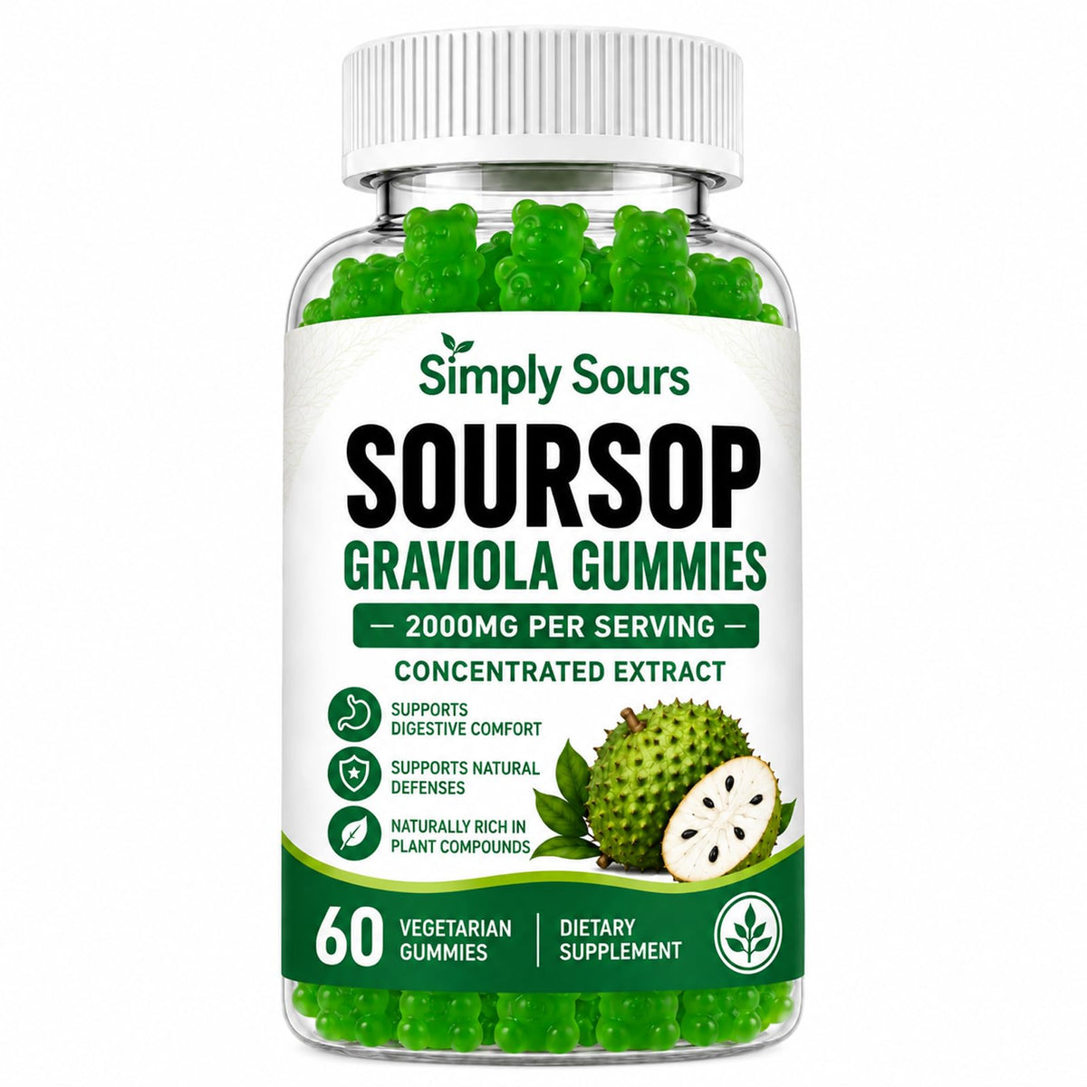 Corosia Gummies Corossol (Graviola) – Antioxydant & Immunité – 60 Gummies