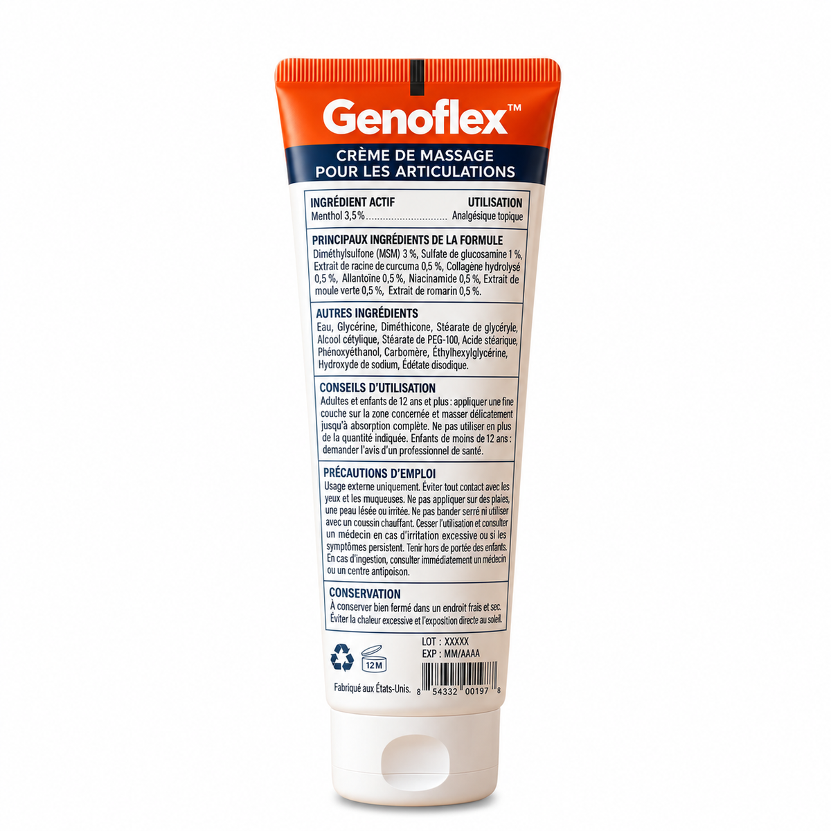 Genoflex ™ – est une crème de massage rafraîchissante pensée pour le confort des genoux.