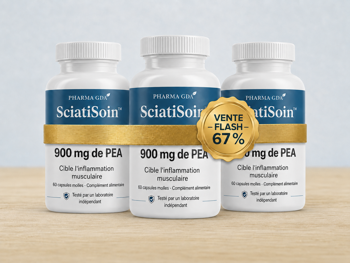 Flacons SciatiSoin™ avec badge vente flash 67 % de réduction