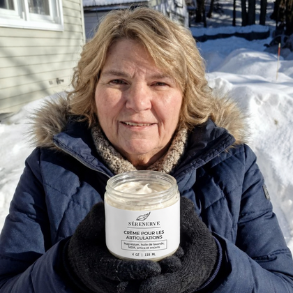 Client avec la crème Sérenerve ™