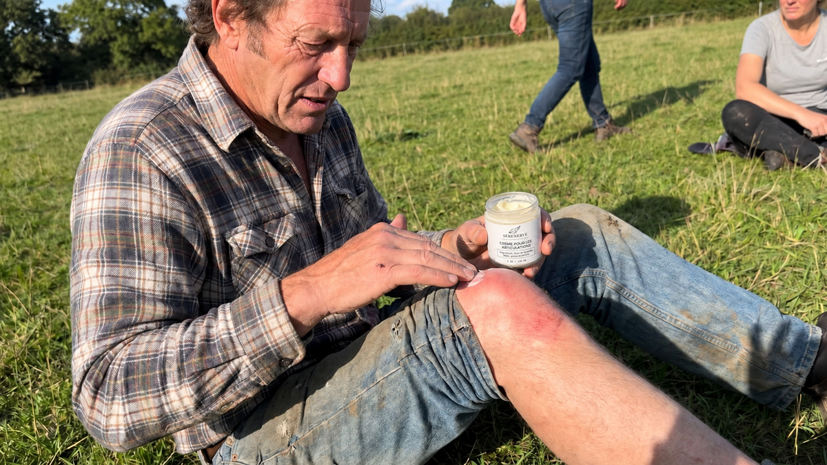 Henri, entraîneur de chevaux, avec la crème Sérenerve ™