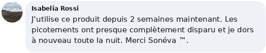 Commentaire Facebook d'un client Sonéva