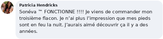 Commentaire Facebook d'un client Sonéva