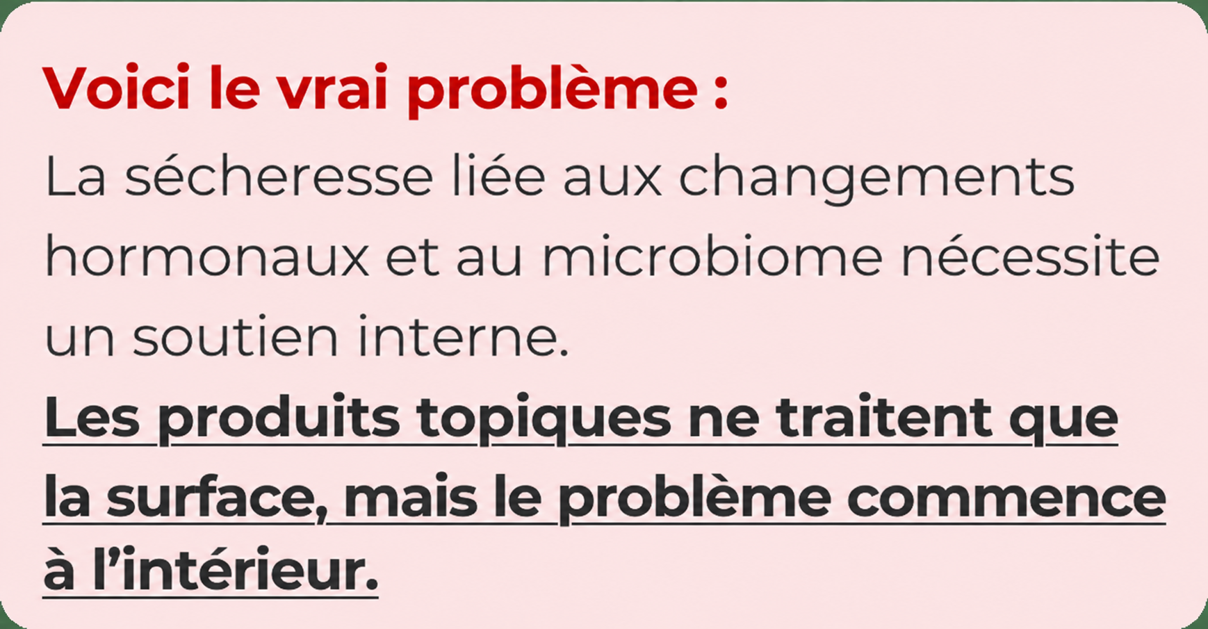 Voici le vrai problème